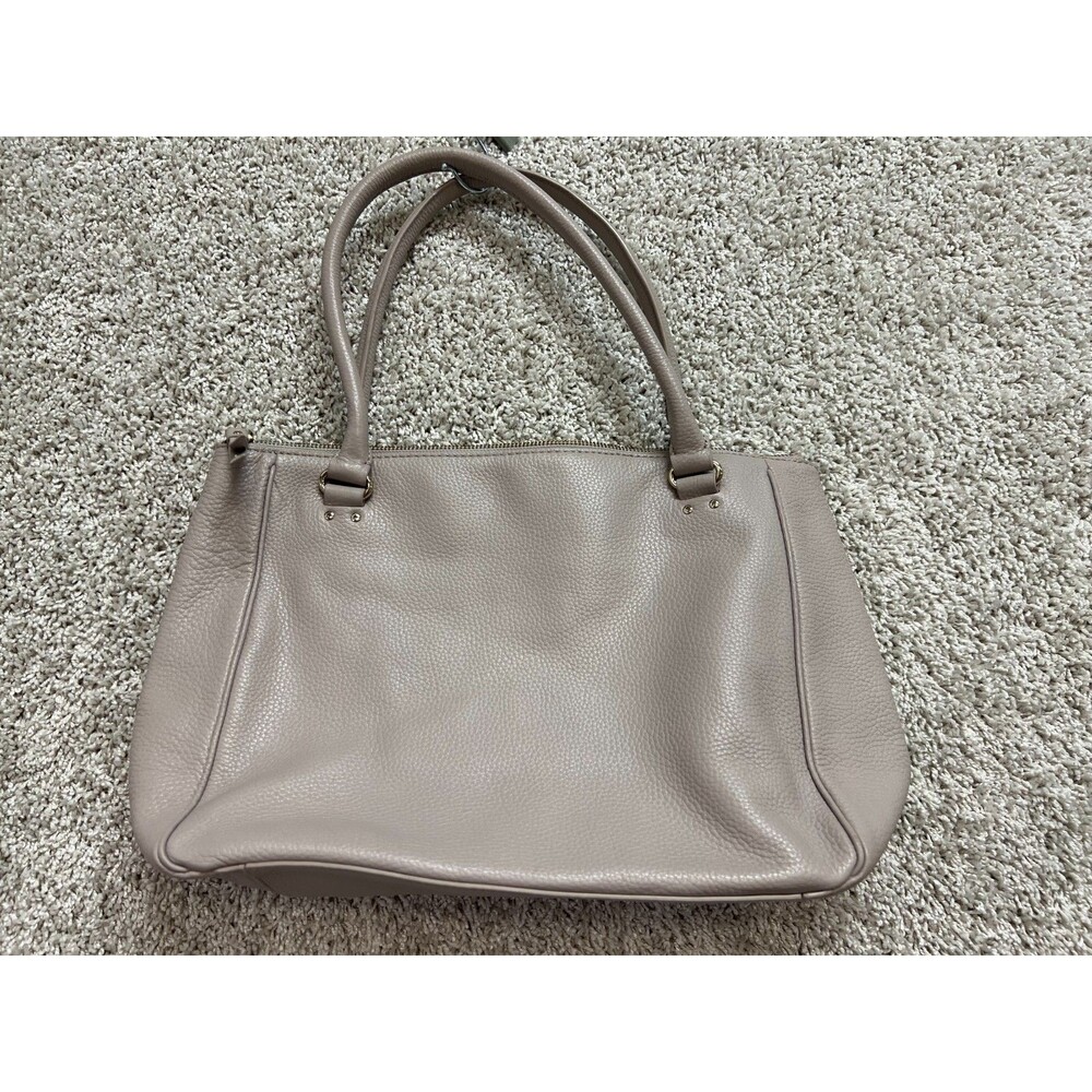 “Kate Spade Beige Leather Handbag Shoulder Tote Purse Women Stylish Bag” - Picture 5 of 11
